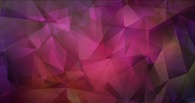 4K looping dark pink, yellow polygonal flowing video. Shining colorful animation in simple style. Clip for mobile apps. 4096 x 2160, 30 fps. Codec Photo JPEG.