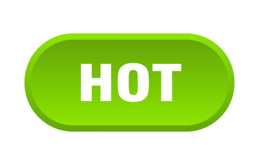 hot button. rounded sign on white background