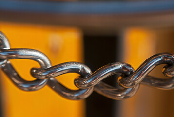Chain links on the door