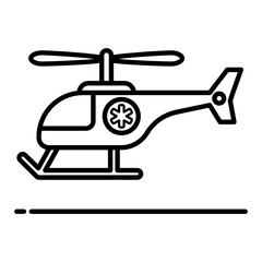 
Air ambulance in flat style 
