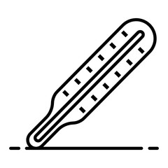 
Clinical thermometer vector in editable flat style 
