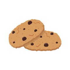 Chocolate chip cookies. Vector illustration
