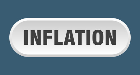 inflation button. rounded sign on white background