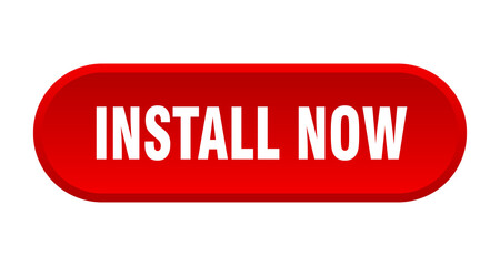 install now button. rounded sign on white background