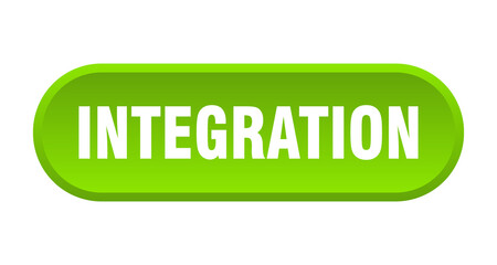 integration button. rounded sign on white background