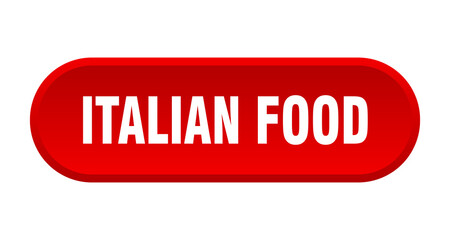 italian food button. rounded sign on white background