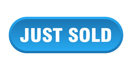 just sold button. rounded sign on white background