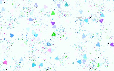 Light Multicolor vector pattern with random forms.