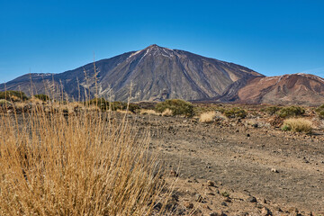 Panoramic view on the volcano el Teide in Tenerife.