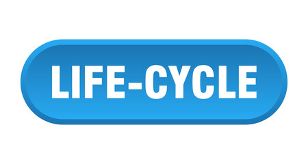 life-cycle button. rounded sign on white background
