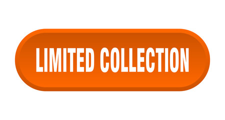 limited collection button. rounded sign on white background