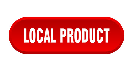 local product button. rounded sign on white background