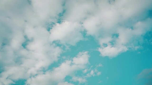 beautiful blue sky with white clouds.blue sky background.video 4k.