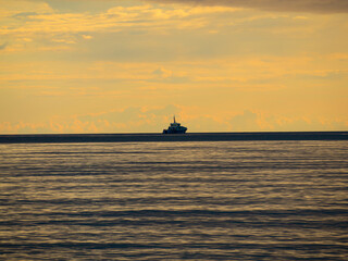 Fototapeta premium The Baltic Sea at sunset