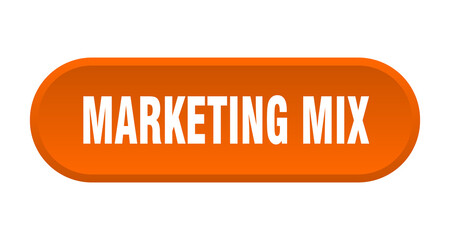 marketing mix button. rounded sign on white background