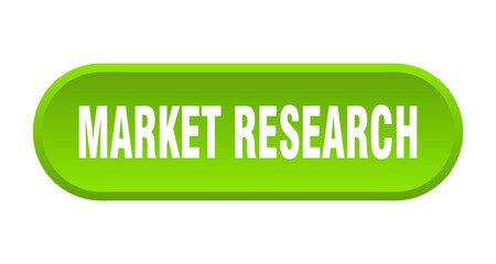 market research button. rounded sign on white background