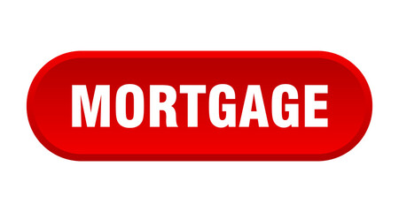 mortgage button. rounded sign on white background