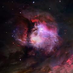 Nebula and stars in cosmos space. Elements of this image furnished by NASA