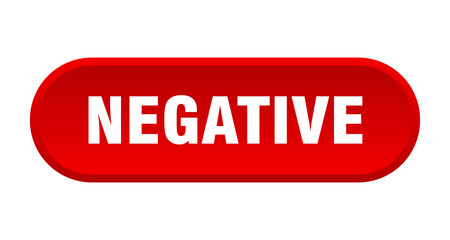 negative button. rounded sign on white background