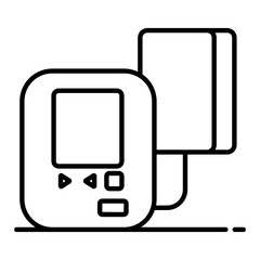 
An icon design of bp machine in modern flat style 
