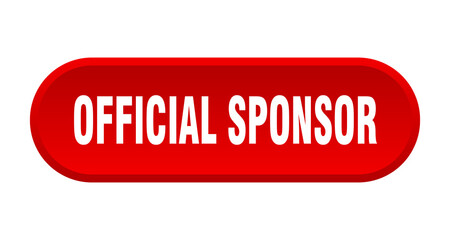 official sponsor button. rounded sign on white background