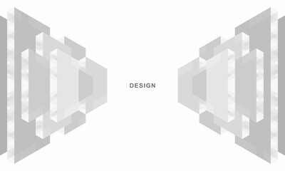 Obraz premium Abstract geometric technological architecture background. Vector creative design.