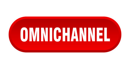 omnichannel button. rounded sign on white background