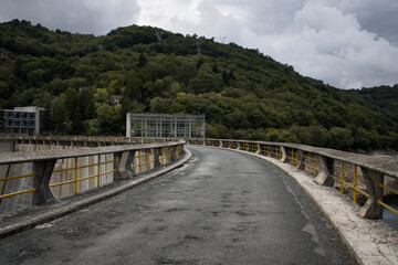 Belesar, Lugo/Spain,09 20 2020: reservoir of Belesar in Lugo Galicia Spain