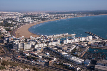Vista de la ciudad de Agadir desde la vieja Kasbah