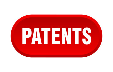 patents button. rounded sign on white background