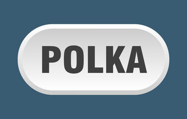 polka button. rounded sign on white background