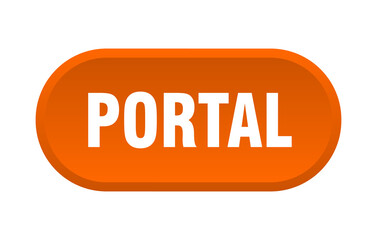 portal button. rounded sign on white background