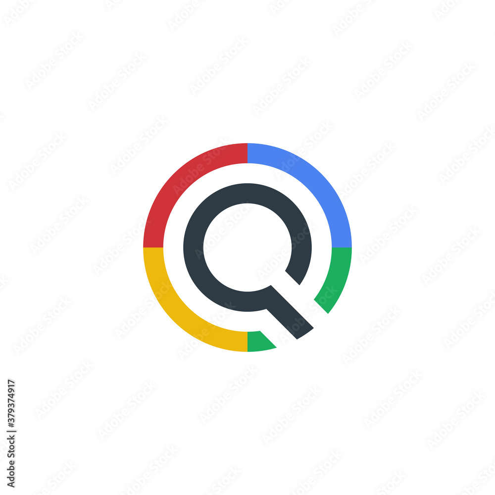 Canvas Prints Colorful letter Q logo design vector