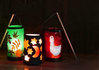 Lanterns for St. Martin's Day, copy space