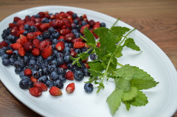 berries on a plate