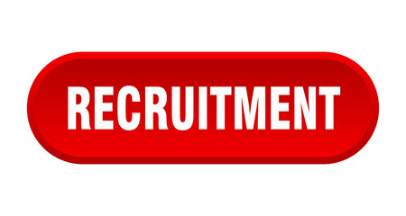 recruitment button. rounded sign on white background
