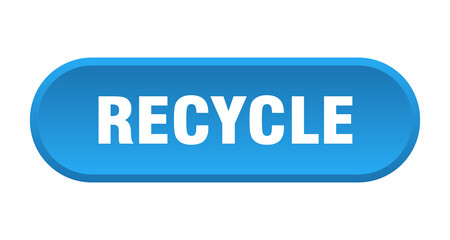 recycle button. rounded sign on white background