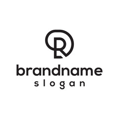 Simple Letter R logo design vector