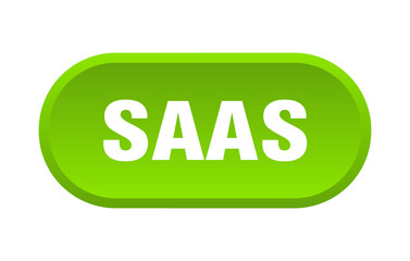 saas button. rounded sign on white background