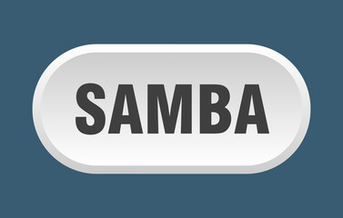 samba button. rounded sign on white background