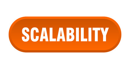 scalability button. rounded sign on white background