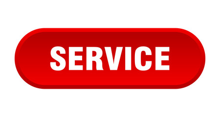 service button. rounded sign on white background