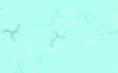 Light Blue, Green vector pattern with artificial intelligence network.