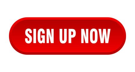 sign up now button. rounded sign on white background