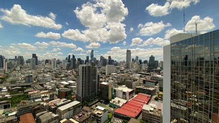 Bangkok cityscape high angle view