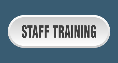 staff training button. rounded sign on white background