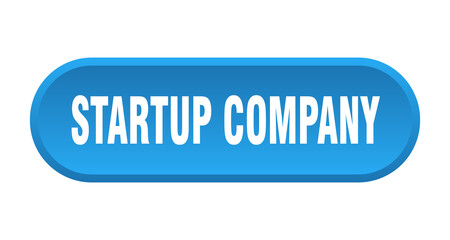 startup company button. rounded sign on white background