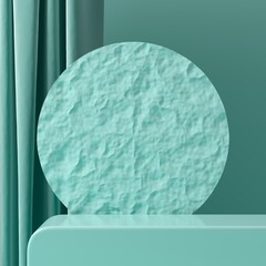 Abstract background, mock up scene with podium geometry shape for product display. 3D rendering