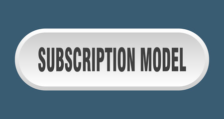 subscription model button. rounded sign on white background