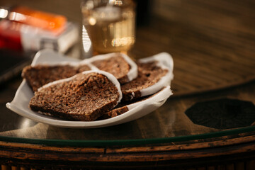 Close up of homemade cinnamon bread.